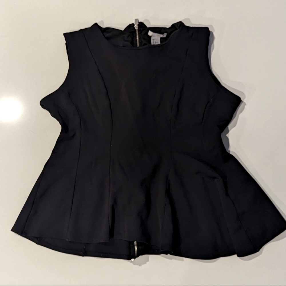 SOLD - (Given as a Free Gift) Peplum Sleeveless Businesses Casual Top